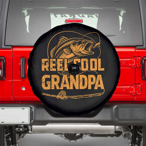 Reel Cool Grandpa Spare Tire Cover Funny Fishing Fisherman Fathers Day TS10 Black Print Your Wear