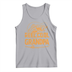 Reel Cool Grandpa Tank Top Funny Fishing Fisherman Fathers Day TS10 Athletic Heather Print Your Wear