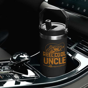 Reel Cool Uncle Flip Straw Tumbler Funny Fishing Fisherman Fathers Day TS10 Print Your Wear