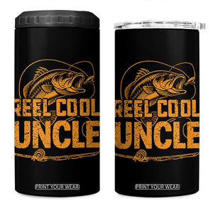 Reel Cool Uncle 4 in 1 Can Cooler Tumbler Funny Fishing Fisherman Fathers Day TS10 One Size: 16 oz Black Print Your Wear