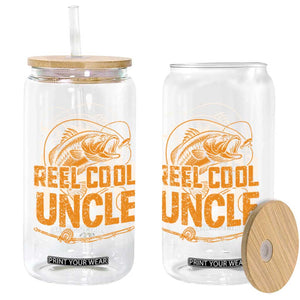 Reel Cool Uncle Glass Can Funny Fishing Fisherman Fathers Day TS10 Print Your Wear