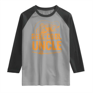 Reel Cool Uncle Raglan Shirt Funny Fishing Fisherman Fathers Day TS10 Sport Gray Black Print Your Wear