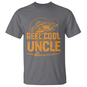 Reel Cool Uncle T Shirt Funny Fishing Fisherman Fathers Day TS10 Charcoal Print Your Wear