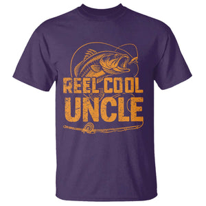 Reel Cool Uncle T Shirt Funny Fishing Fisherman Fathers Day TS10 Purple Print Your Wear