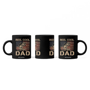 Reel Cool Dad Coffee Mug Funny Fishing USA Flag Patriotic Fisherman Fathers Day TS10 Print Your Wear
