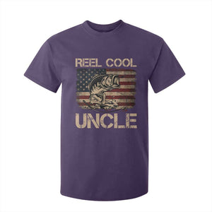 Reel Cool Uncle T Shirt For Kid Funny Fishing USA Flag Patriotic Fisherman Fathers Day TS10 Purple Print Your Wear