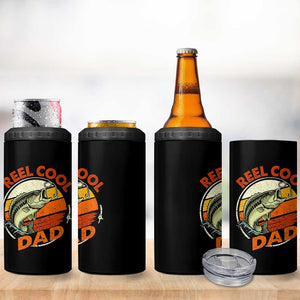 Reel Cool Dad 4 in 1 Can Cooler Tumbler Funny Fathers Day Fishing Lover Fisherman TS10 Print Your Wear