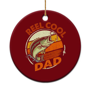 Reel Cool Dad Ceramic Ornament Funny Fathers Day Fishing Lover Fisherman TS10 1pc Red Print Your Wear