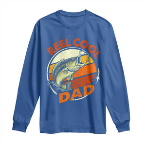 Reel Cool Dad Long Sleeve Shirt Funny Fathers Day Fishing Lover Fisherman TS10 Royal Blue Print Your Wear