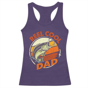 Reel Cool Dad Racerback Tank Top Funny Fathers Day Fishing Lover Fisherman TS10 Purple Print Your Wear