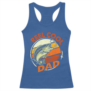 Reel Cool Dad Racerback Tank Top Funny Fathers Day Fishing Lover Fisherman TS10 Royal Blue Print Your Wear
