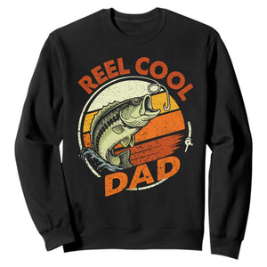 Reel Cool Dad Sweatshirt Funny Fathers Day Fishing Lover Fisherman TS10 Black Print Your Wear
