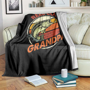 Reel Cool Grandpa Throw Blanket Funny Fathers Day Dada Fishing Lover Fisherman TS10 Print Your Wear