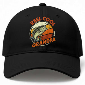 Reel Cool Grandpa Baseball Cap Funny Fathers Day Dada Fishing Lover Fisherman TS10 Print Your Wear