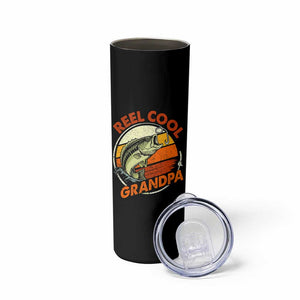 Reel Cool Grandpa Skinny Tumbler Funny Fathers Day Dada Fishing Lover Fisherman TS10 Print Your Wear