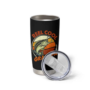 Reel Cool Grandpa Tumbler Cup Funny Fathers Day Dada Fishing Lover Fisherman TS10 Print Your Wear