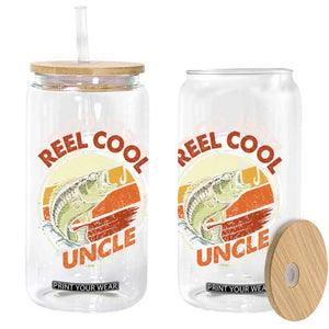 Uncle Fishing Glass Can Reel Cool Uncle Funny Fathers Day Fisherman TS10 Print Your Wear