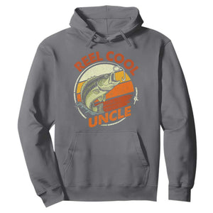 Uncle Fishing Hoodie Reel Cool Uncle Funny Fathers Day Fisherman TS10 Charcoal Print Your Wear