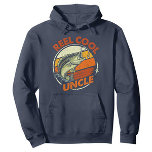 Uncle Fishing Hoodie Reel Cool Uncle Funny Fathers Day Fisherman TS10 Navy Print Your Wear