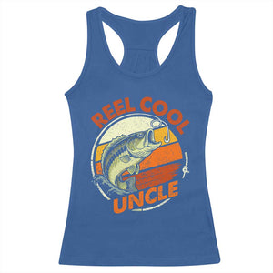 Uncle Fishing Racerback Tank Top Reel Cool Uncle Funny Fathers Day Fisherman TS10 Royal Blue Print Your Wear