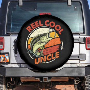 Uncle Fishing Spare Tire Cover Reel Cool Uncle Funny Fathers Day Fisherman TS10 No hole Black Print Your Wear