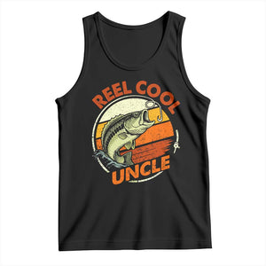 Uncle Fishing Tank Top Reel Cool Uncle Funny Fathers Day Fisherman TS10 Black Print Your Wear