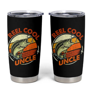 Uncle Fishing Tumbler Cup Reel Cool Uncle Funny Fathers Day Fisherman TS10 Black Print Your Wear