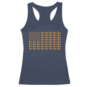 Vintage Dachshund Dad American Flag Racerback Tank Top Weiner Dog Fathers Day Gifts For Dog Lovers Dad TS10 Navy Print Your Wear