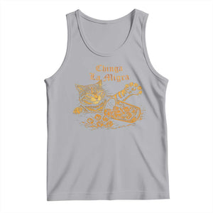 Chinga La Migra Tank Top Retro Protest Subtle FDT Cat Meme TS10 Athletic Heather Print Your Wear