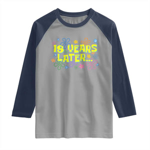 18 Years Later 18th Birthday Raglan Shirt Eighteen Party Funny Meme TS10 Sport Gray Navy Print Your Wear