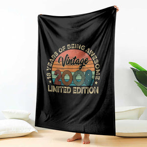 Vintage 2008 18th Birthday Gifts Throw Blanket Limited Edition 18 Year Old Bday TS10 Print Your Wear