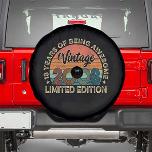 Vintage 2008 18th Birthday Gifts Spare Tire Cover Limited Edition 18 Year Old Bday TS10 Black Print Your Wear