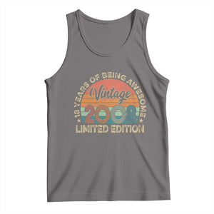 Vintage 2008 18th Birthday Gifts Tank Top Limited Edition 18 Year Old Bday TS10 Deep Heather Print Your Wear