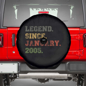 21st Birthday Gifts Spare Tire Cover Retro 21 Years Old Legend Since January 2005 TS10 Black Print Your Wear