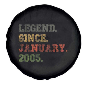 21st Birthday Gifts Spare Tire Cover Retro 21 Years Old Legend Since January 2005 TS10 Print Your Wear