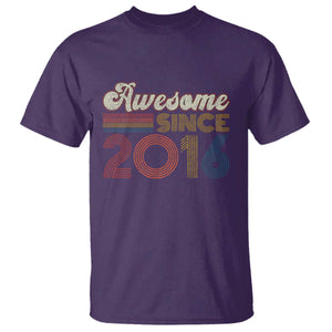 Awesome Since 2016 T Shirt 10yr Bday Son Boy Funny 10th 10 Year Old Birthday TS10 Purple Print Your Wear