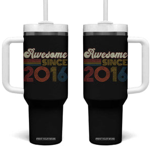 Awesome Since 2016 Tumbler With Handle 10yr Bday Son Boy Funny 10th 10 Year Old Birthday TS10 One Size: 40 oz Black Print Your Wear