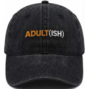 Happy 18th Birthday Washed Cotton Baseball Cap Funny Adultish 18 Year Old Bday Gifts