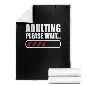 Happy 18th Birthday Throw Blanket Adulting Please Wait Loading 18 Year Old Bday Gifts TS10 Black Print Your Wear