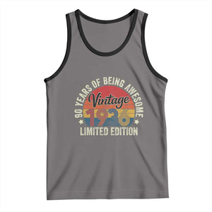 Funny 90th Birthday Tank Top Vintage 1936 Limited Edition 90 Year Old Bday Gifts TS10 Deep Heather Black Print Your Wear