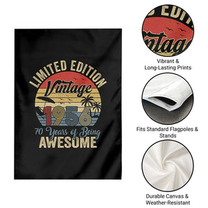 Funny 70th Birthday Garden Flag Vintage 1956 Limited Edition 50 Year Old Bday Gifts TS10 Print Your Wear