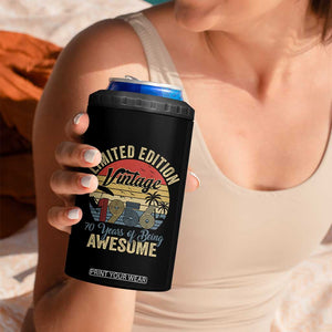 Funny 70th Birthday 4 in 1 Can Cooler Tumbler Vintage 1956 Limited Edition 50 Year Old Bday Gifts TS10 Print Your Wear
