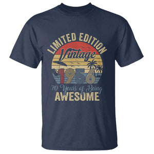 Funny 70th Birthday T Shirt Vintage 1956 Limited Edition 50 Year Old Bday Gifts TS10 Navy Print Your Wear