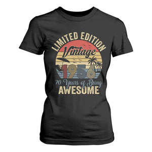 Funny 70th Birthday T Shirt For Women Vintage 1956 Limited Edition 50 Year Old Bday Gifts TS10 Black Print Your Wear