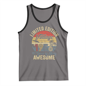 Funny 70th Birthday Tank Top Vintage 1956 Limited Edition 50 Year Old Bday Gifts TS10 Deep Heather Black Print Your Wear