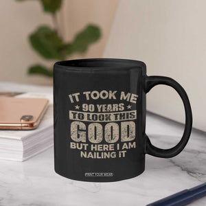 Funny 90th Birthday Coffee Mug Retro Grandpa Grandma Bday Gift TS10 Print Your Wear