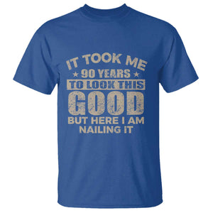 Funny 90th Birthday T Shirt Retro Grandpa Grandma Bday Gift TS10 Royal Blue Print Your Wear