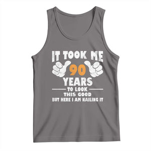 Funny 90th Birthday Tank Top It Took Me 90 Years To Look This Good TS10 Deep Heather Print Your Wear