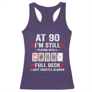 Funny 90th Birthday Racerback Tank Top Funny 90 Year Old Cards TS10 Purple Print Your Wear