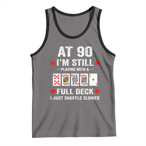 Funny 90th Birthday Tank Top Funny 90 Year Old Cards TS10 Deep Heather Black Print Your Wear